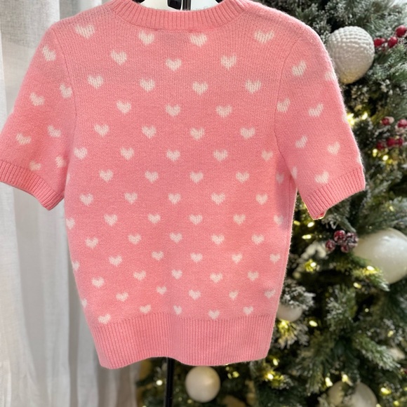 Pink Heart Pattern Sweater - Picture 3 of 6